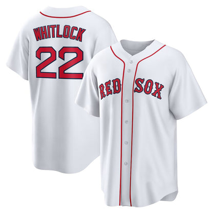 Boston Red Sox #22 Garrett Whitlock White MIKSHPS Home Replica Jersey