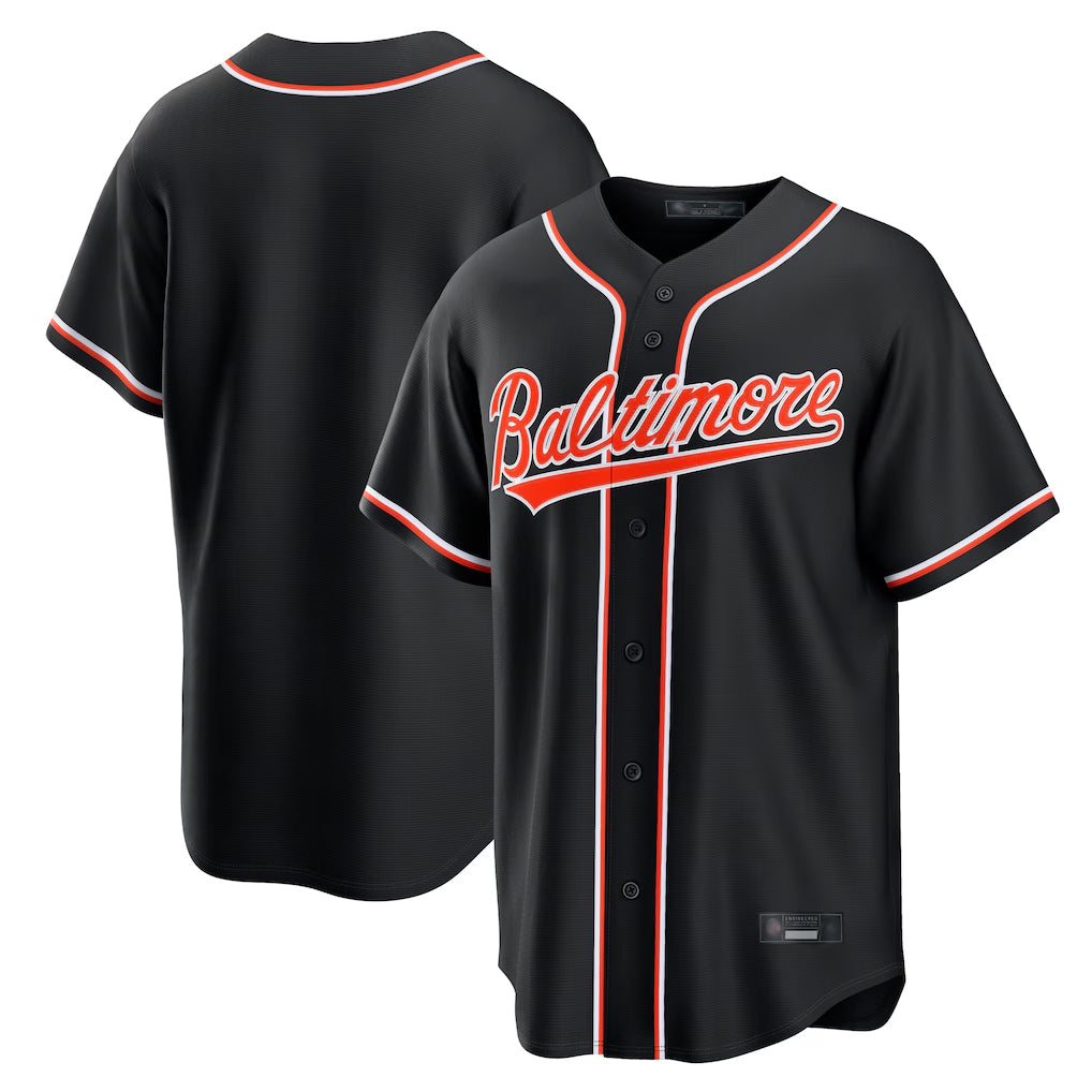 Baltimore Orioles Black MIKSHPS Out Fashion Home Game Blank Player Stitched Jerseys