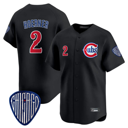 Chicago Cubs #2 Nico Hoerner Player Black MIKSHPS Vapor Premier Limited Home Stitched Jerseys