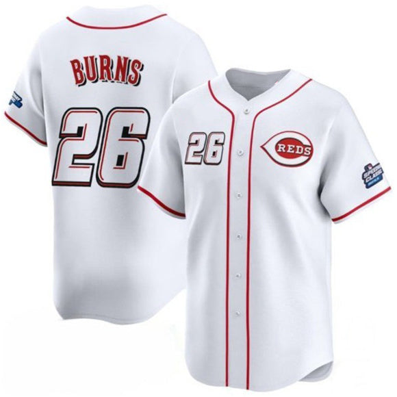 Cincinnati Reds #26 Chase Burns White MIKSHPS 2025 Speedway Classic Home Limited Stitched Jersey