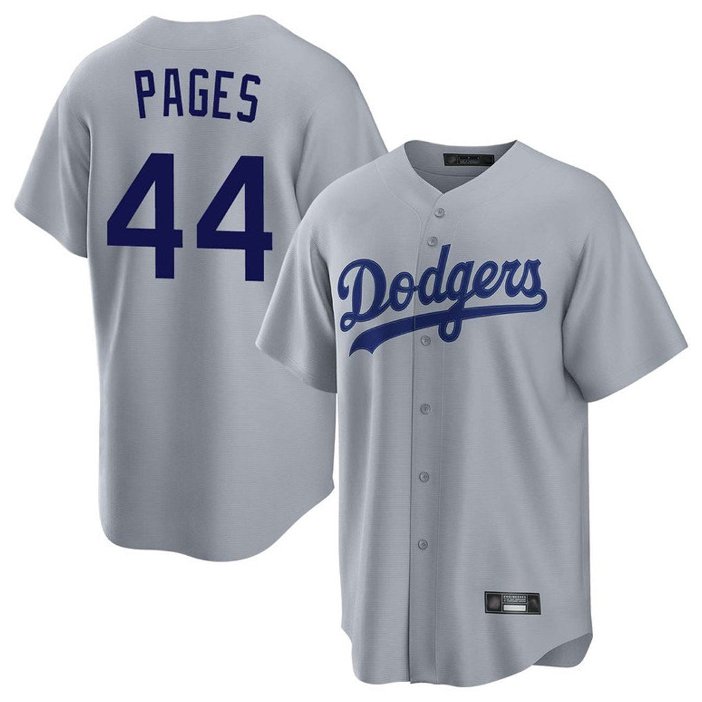 Los Angeles Dodgers #44 Andy Pages Player Gray MIKSHPS Game Stitched Jerseys
