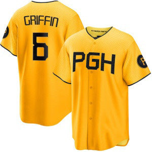 Pittsburgh Pirates #6 Konnor Griffin Yellow MIKSHPS City Connect Limited Jersey