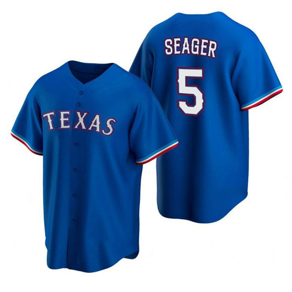 Texas Rangers #5 Corey Seager Blue MIKSHPS Cool Base Stitched Jersey