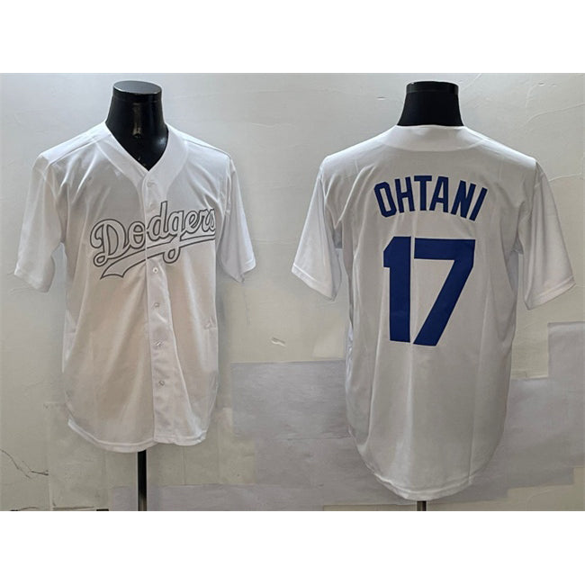 Los Angeles Dodgers #17 Shohei Ohtani White MIKSHPS Fashion Cool Base Stitched Jersey