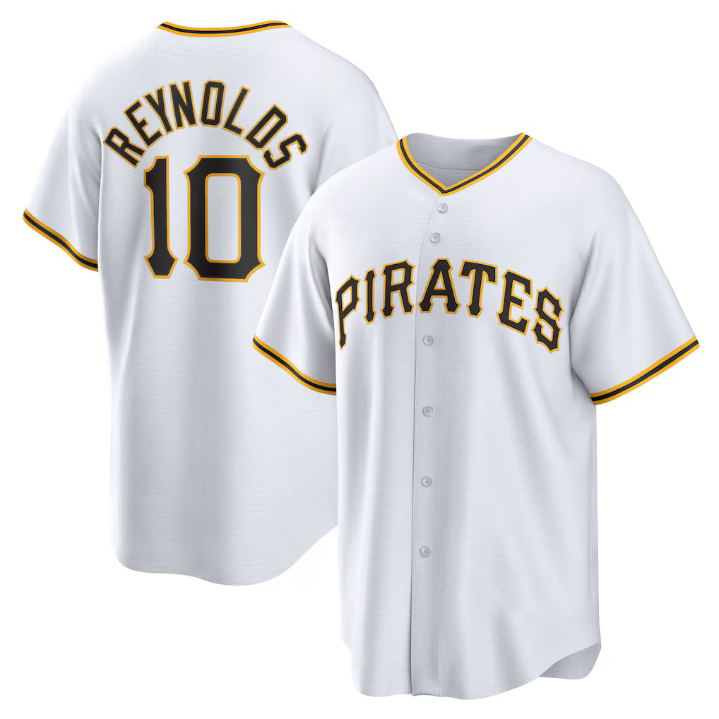 Pittsburgh Pirates #10 Bryan Reynolds White MIKSHPS Replica Player Jersey
