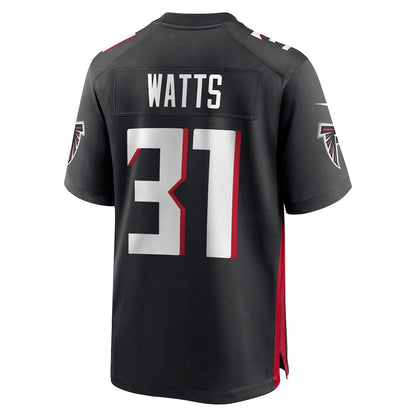 A.Falcons #31 Xavier Watts Black MIKSHPS Team Game Jersey