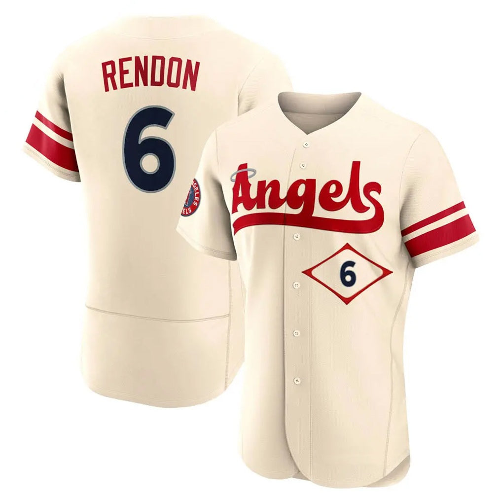 Los Angeles Angels #6 Anthony Rendon Player Cream MIKSHPS City Connect Limited ELite Home Stitched Jerseys