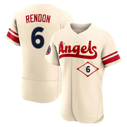 Los Angeles Angels #6 Anthony Rendon Player Cream MIKSHPS City Connect Limited ELite Home Stitched Jerseys