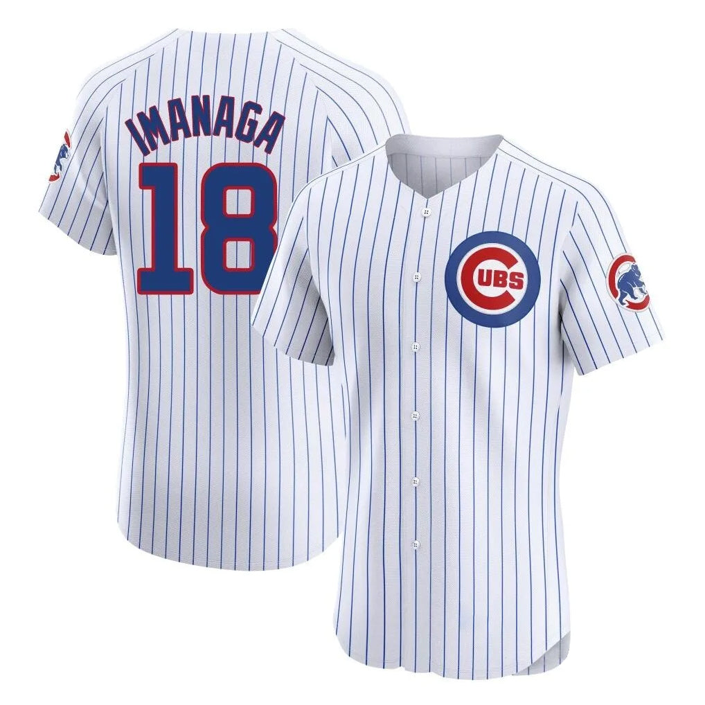 Chicago Cubs #18 Shota Imanaga Player White MIKSHPS Limited Elite Home Game Stitched Jerseys