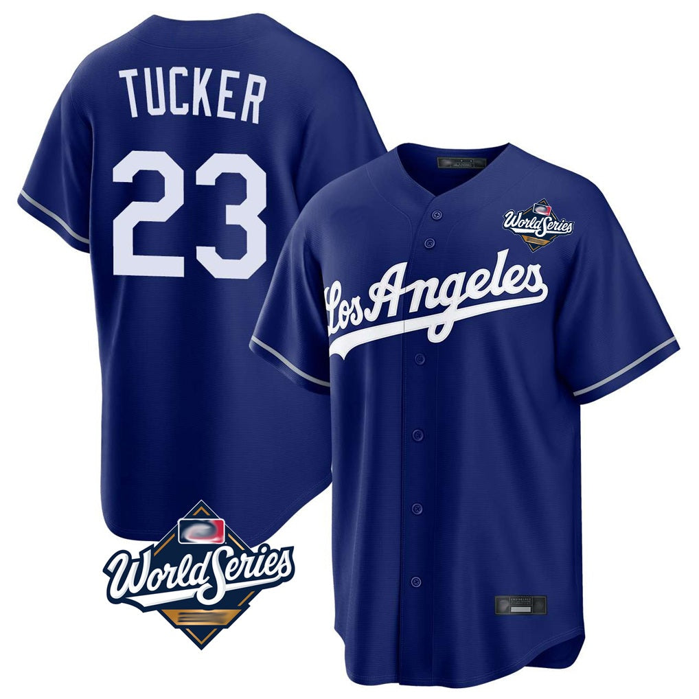 Los Angeles Dodgers #23 Kyle Tucker Player Royal MIKSHPS World Series Game Stitched Jerseys