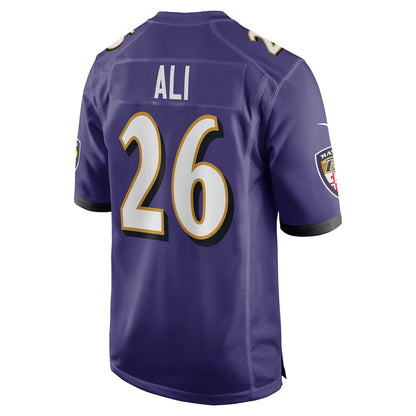 B.Ravens #26 Rasheen Ali Purple MIKSHPS Team Game Jersey