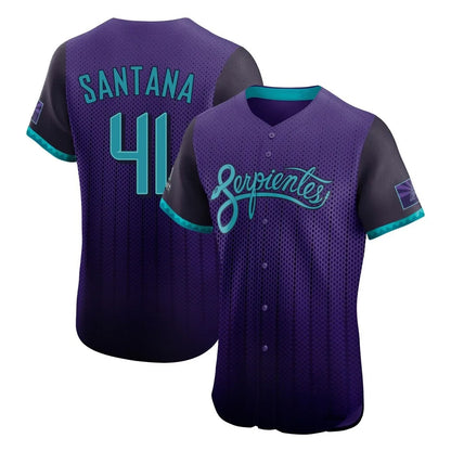 Arizona Diamondbacks #41 Carlos Santana Player Purple MIKSHPS City Connect Limited Elite Home Game Stitched Jerseys
