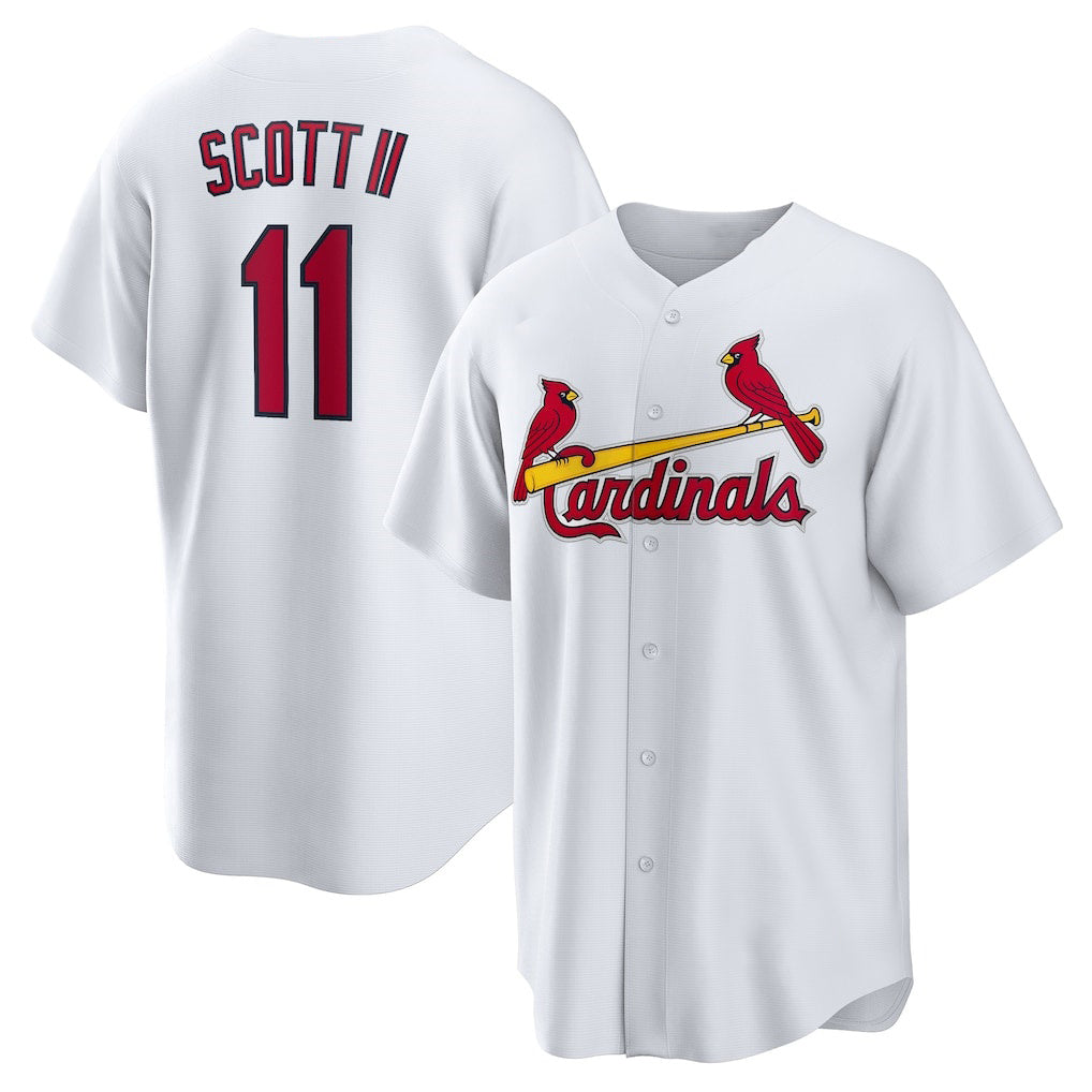 St. Louis Cardinals #11 Victor Scott II White MIKSHPS Home Replica Jersey