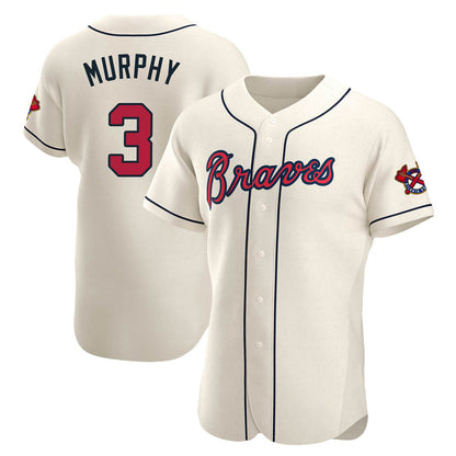 Atlanta Braves #3 Dale Murphy Player Cream MIKSHPS Limited Elite Home Game Stitched Jerseys