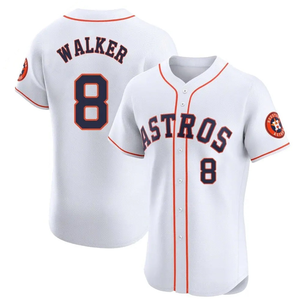 Houston Astros #8 Christian Walker Player White MIKSHPS Limited Elite Home Stitched Jerseys