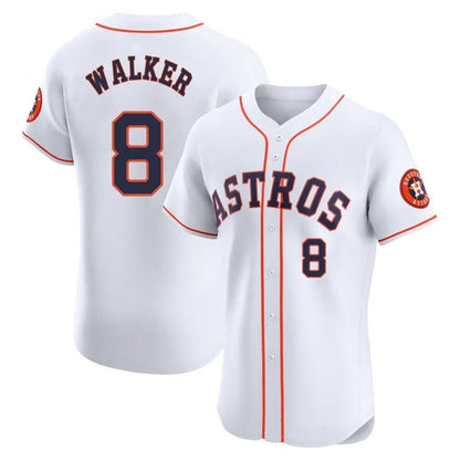 Houston Astros #8 Christian Walker Player White MIKSHPS Limited Elite Home Stitched Jerseys
