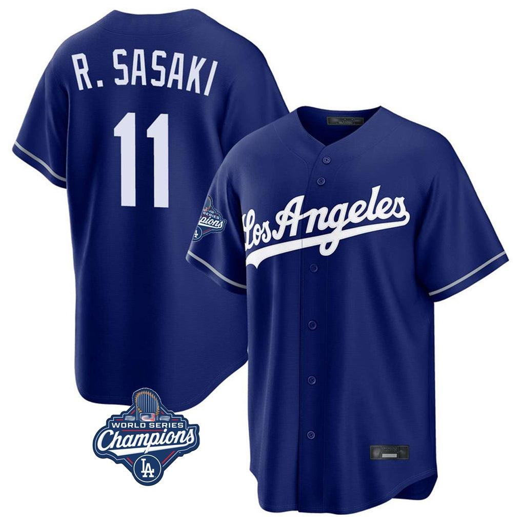 Los Angeles Dodgers #11 Roki Sasaki Player Royal MIKSHPS World Series Meet Game Stitched Jerseys