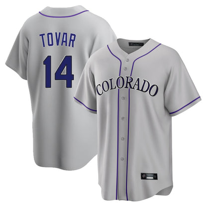 Colorado Rockies #14 Ezequiel Tovar Player Gray MIKSHPS Game Home Stitched Jerseys