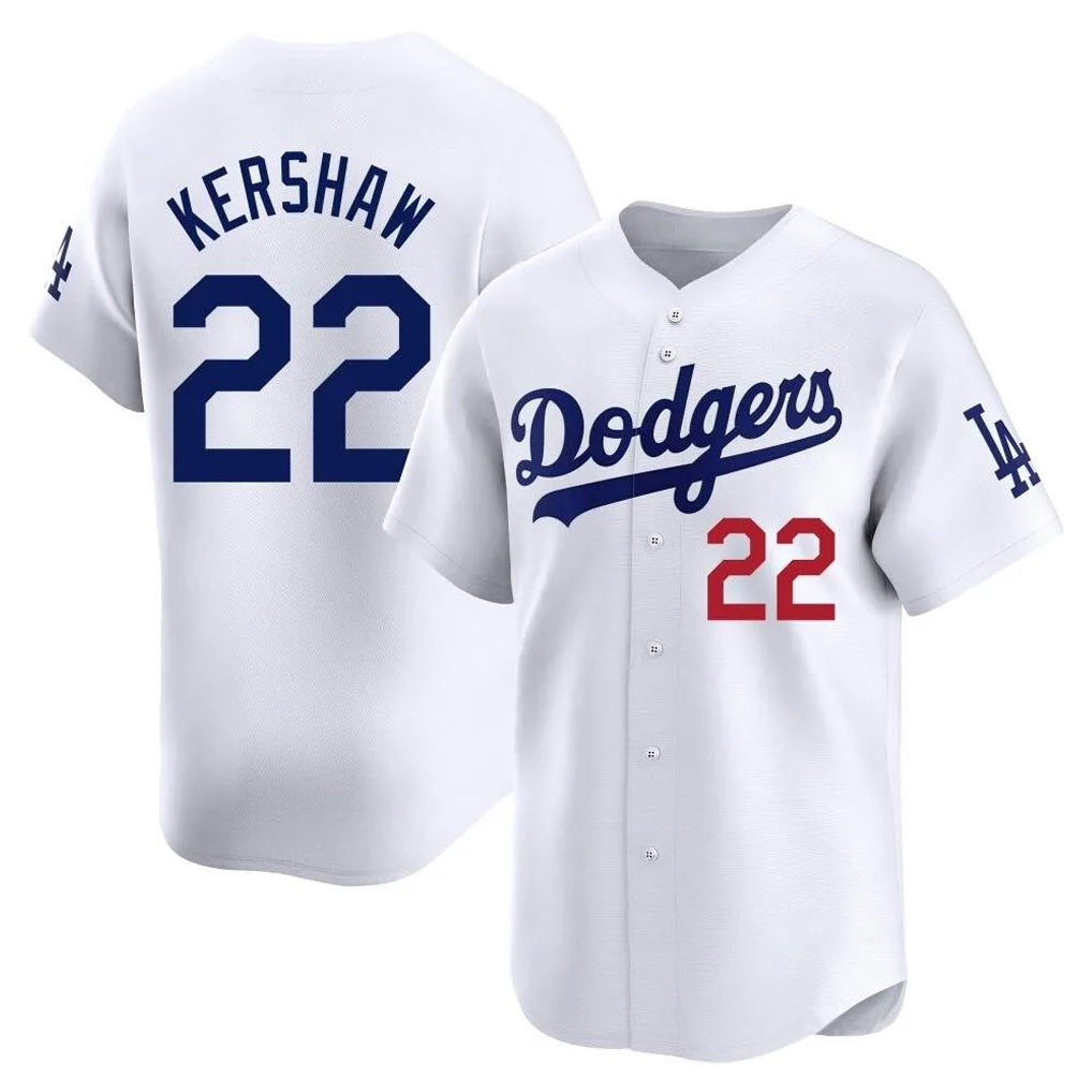 Los Angeles Dodgers #22 Clayton Kershaw Player White MIKSHPS Limited Home Stitched Jerseys