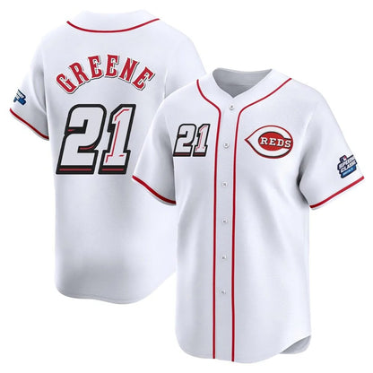 Cincinnati Reds #21 Hunter Greene Player White MIKSHPS Speedway Classic Home Limited Stitched Jerseys