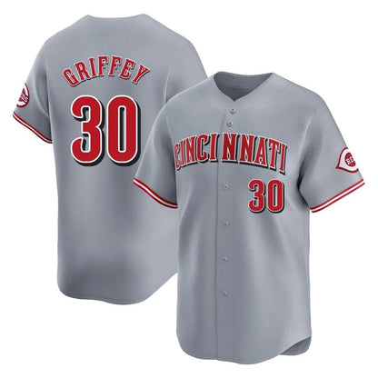 Cincinnati Reds #30 Ken Griffey Player Gray MIKSHPS Home Limited Stitched Jerseys