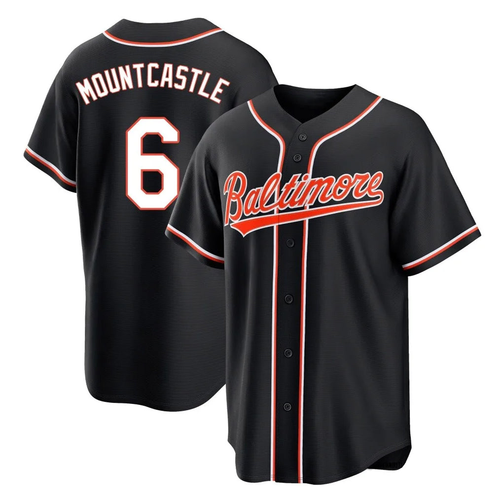 Baltimore Orioles #6 Ryan Mountcastle Player Black MIKSHPS Out Home Game Stitched Jerseys