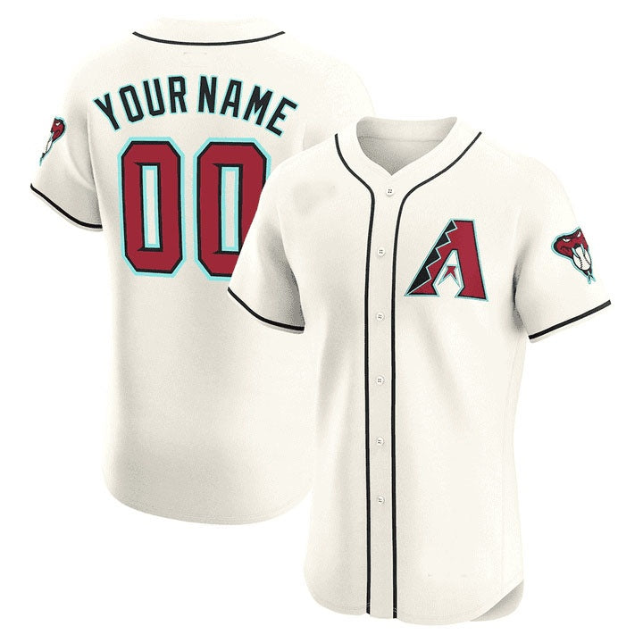 Custom Arizona Diamondbacks 2024 Flex Base Jersey ¨C Cream MIKSHPS