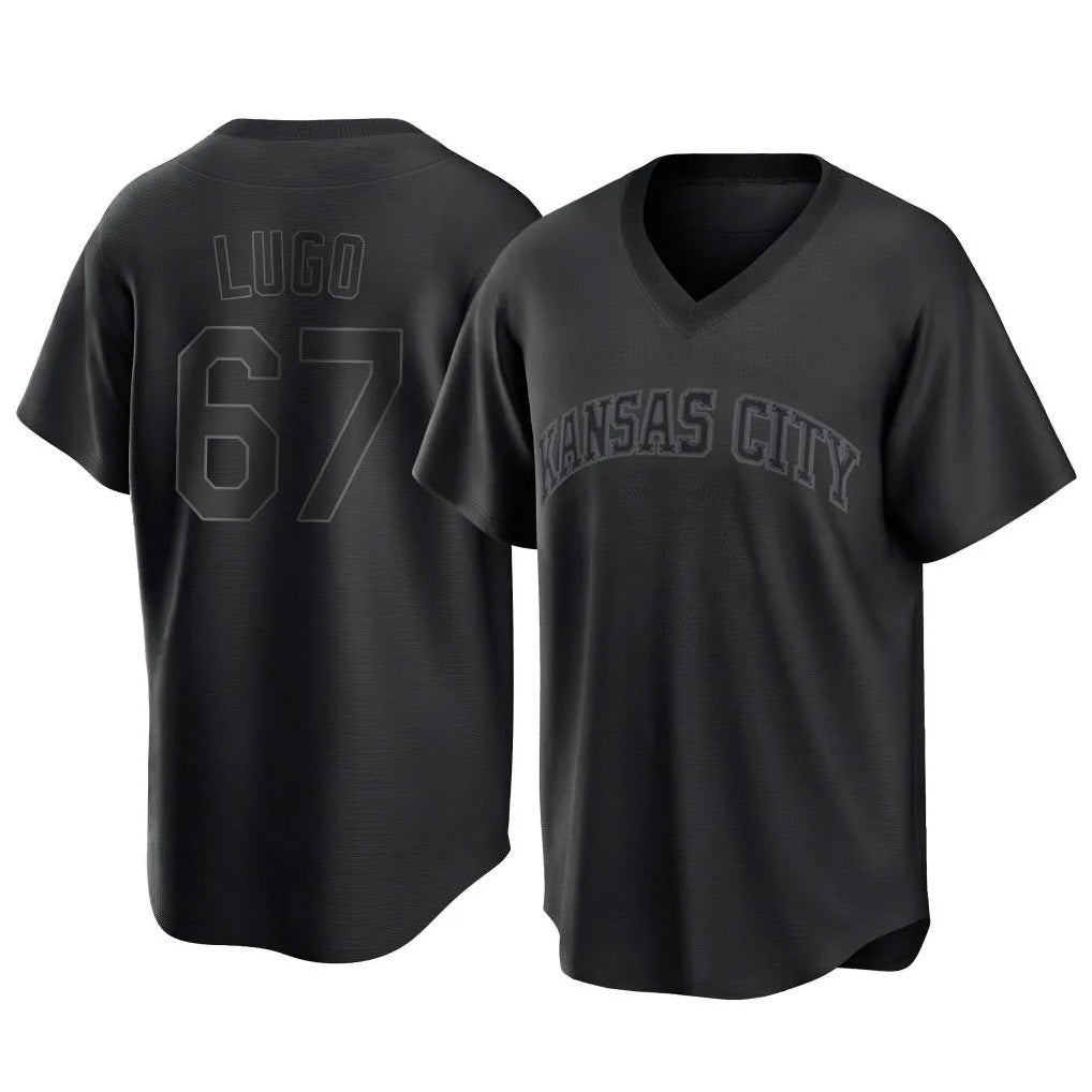 Kansas City Royals #67 Seth Lugo Player Black MIKSHPS Fashion Game Stitched Jerseys