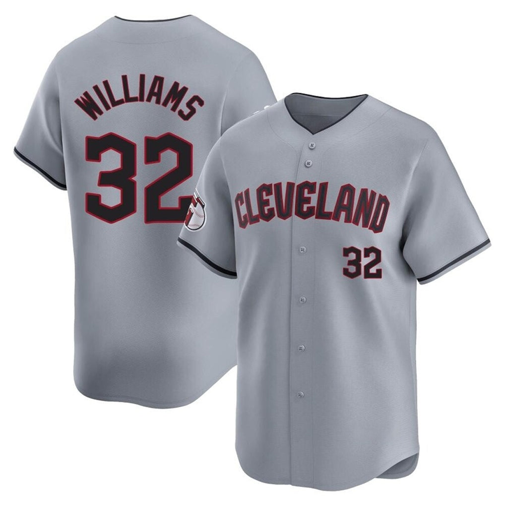 Cleveland Guardians #32 Gavin Williams Player Gray MIKSHPS Road Limited Home Game Stitched Jerseys