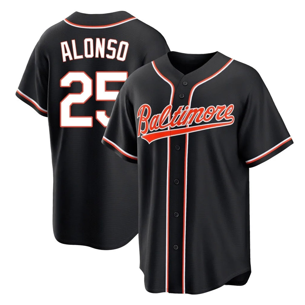 Baltimore Orioles #25 Pete Alonso Player Black MIKSHPS Out Home Game Stitched Jerseys