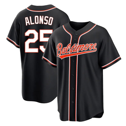 Baltimore Orioles #25 Pete Alonso Player Black MIKSHPS Out Home Game Stitched Jerseys