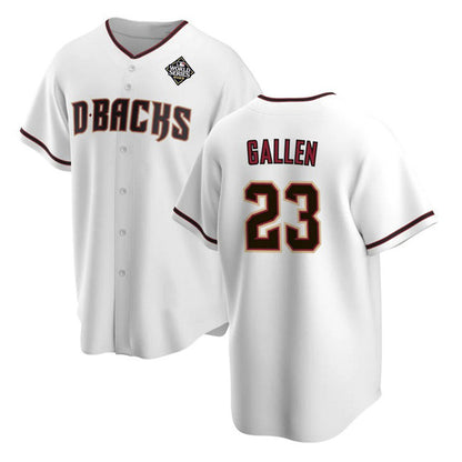 Arizona Diamondbacks #23 Zac Gallen White MIKSHPS 2023 World Series Cool Base Stitched Jersey