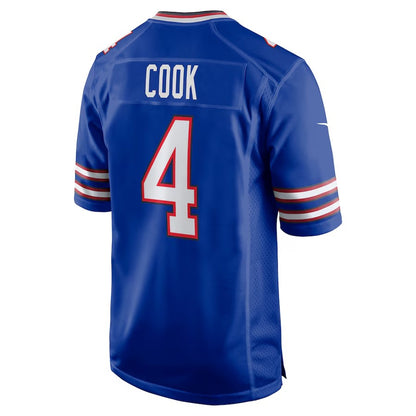 B.Bills #4 James Cook Royal MIKSHPS Team Game Jersey