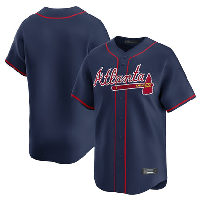 Atlanta Braves Navy MIKSHPS Limited Home Game Blank Player Stitched Jerseys