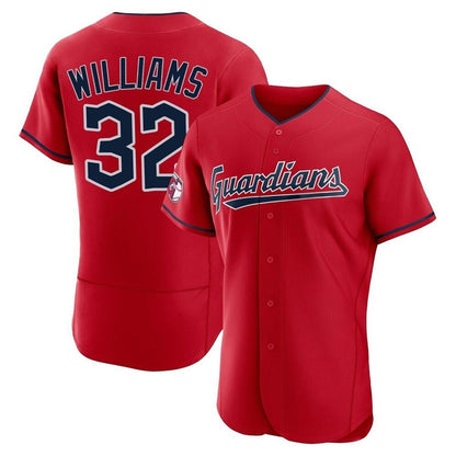 Cleveland Guardians #32 Gavin Williams Player Red MIKSHPS Limited Elite Home Stitched Jerseys