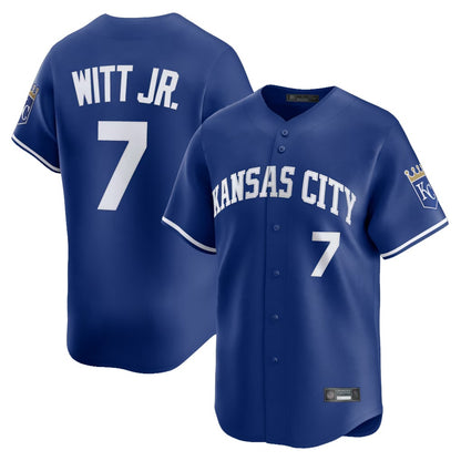 Kansas City Royals #7 Bobby Witt Jr. Player Royal MIKSHPS Limited Home Stitched Jerseys
