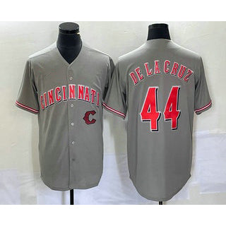Cincinnati Reds #44 Elly De La Cruz Grey MIKSHPS Cool Base Stitched Jersey