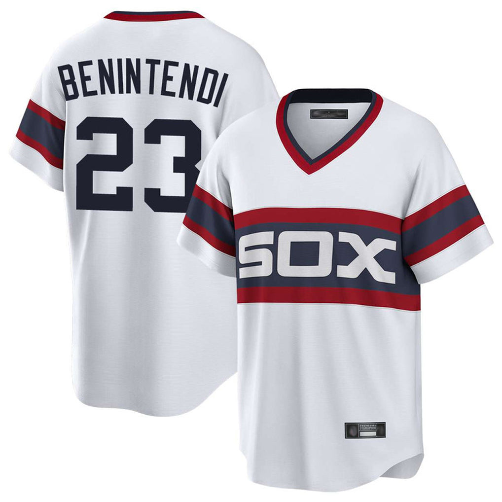 Chicago White Sox #23 Andrew Benintendi Player White MIKSHPS T-shirt Home Game Stitched Jerseys