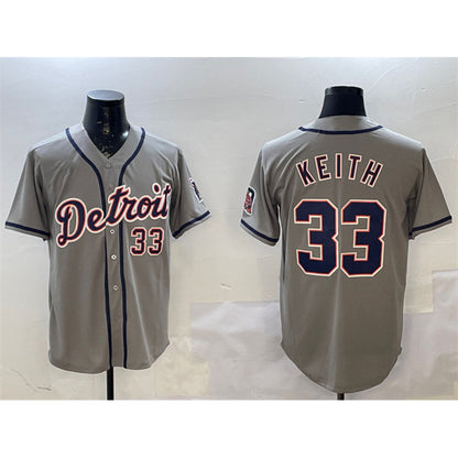 Detroit Tigers #33 Colt Keith Gray MIKSHPS Cool Base Stitched Jersey