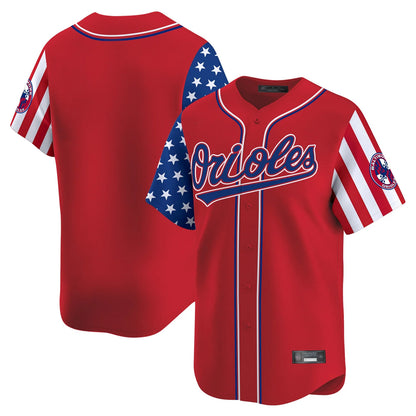 Baltimore Orioles Red MIKSHPS Independence Day Vapor Premier Limited Home Game Blank Player Stitched Jerseys
