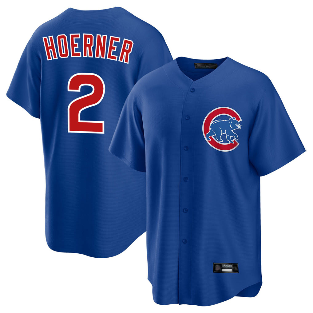 Chicago Cubs #2 Nico Hoerner Player Royal MIKSHPS Home Game Stitched Jerseys