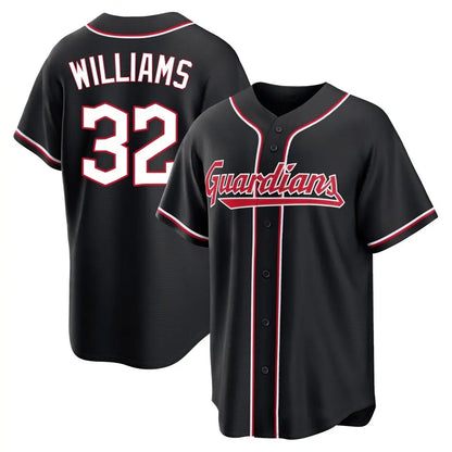 Cleveland Guardians #32 Gavin Williams Player Black MIKSHPS Fashion Out Home Game Stitched Jerseys