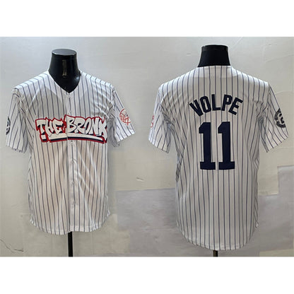 New York Yankees #11 Anthony Volpe White MIKSHPS Bronx Graffiti Vapor Limited Stitched Jersey