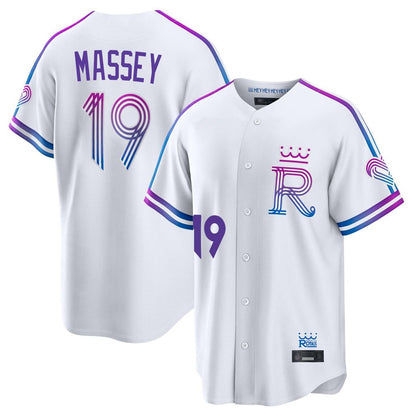 Kansas City Royals #19 Michael Massey Player White MIKSHPS 2026 City Connect Limited Home Stitched Jerseys