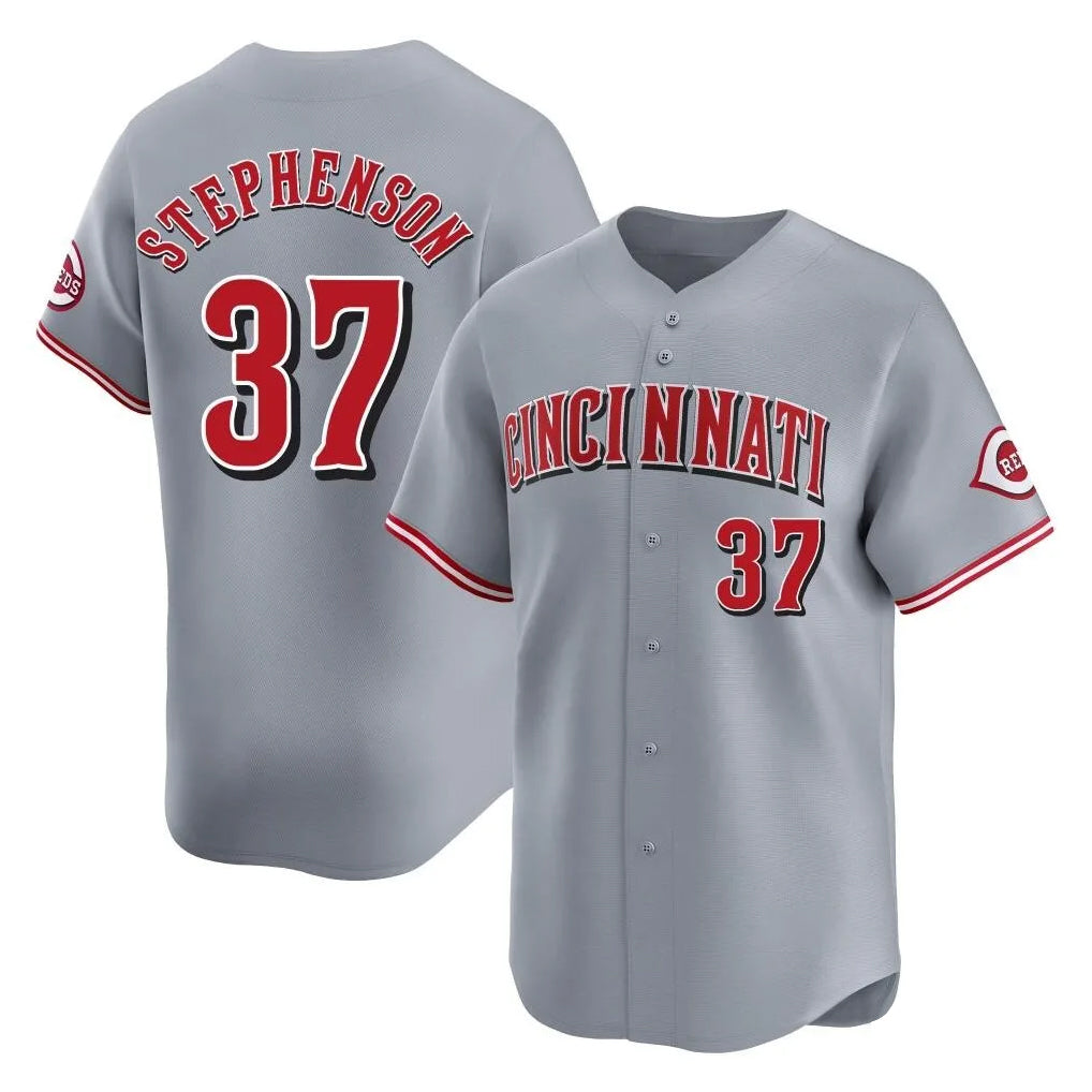 Cincinnati Reds #37 Tyler Stephenson Player Gray MIKSHPS Home Limited Stitched Jerseys