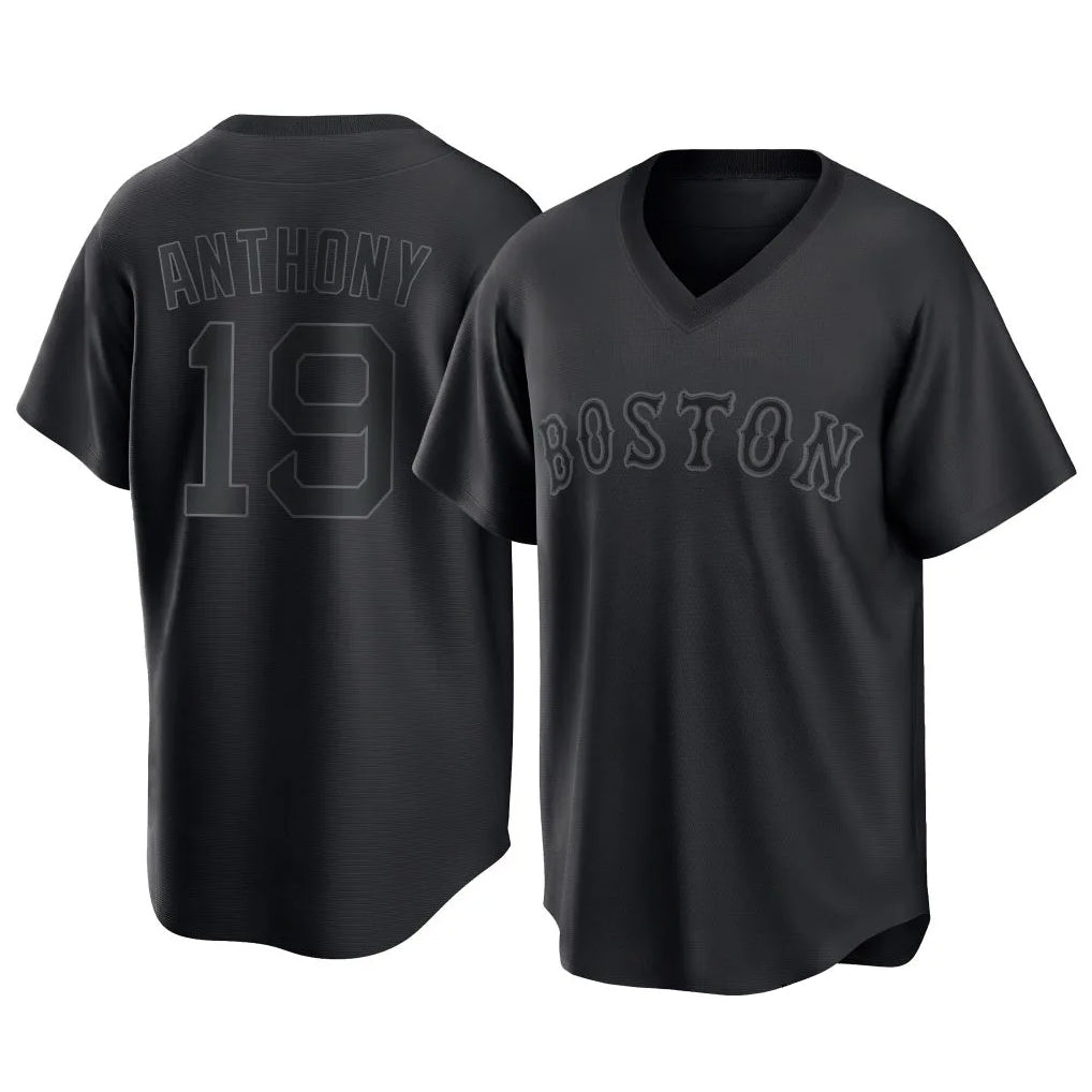 Boston Red Sox #19 Roman Anthony Player Black MIKSHPS T-shirt Home Game Stitched Jerseys