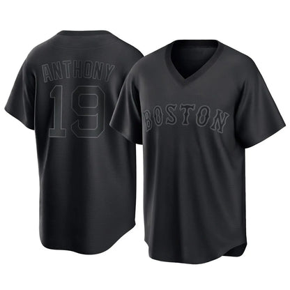Boston Red Sox #19 Roman Anthony Player Black MIKSHPS T-shirt Home Game Stitched Jerseys
