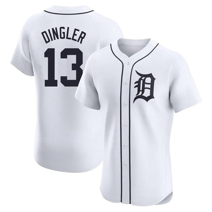 Detroit Tigers #13 Dillon Dingler Player White MIKSHPS Limited Elite Home Stitched Jerseys