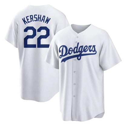 Los Angeles Dodgers #22 Clayton Kershaw Player White MIKSHPS Game Home Stitched Jerseys
