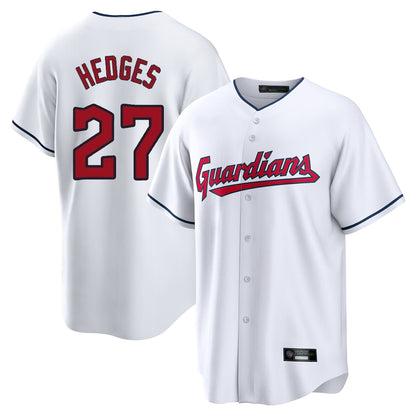 Cleveland Guardians #27 Austin Hedges Player White MIKSHPS Home Game Stitched Jerseys